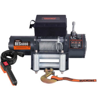 Rock El-trailerspil RES6000 med wire – 4,6 HK (3,4 kW) – Trækkapacitet 2720 kg