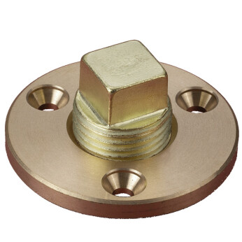 Lænseprop m/bolt messing, Ø55 mm