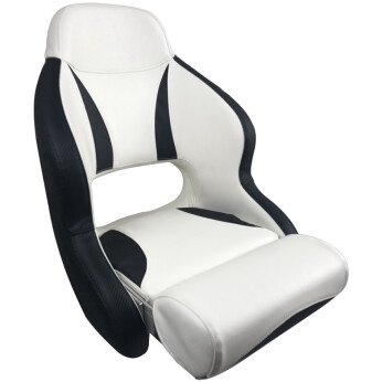 ESM H52 deluxe sport flip up sæde hvid/carbon sort