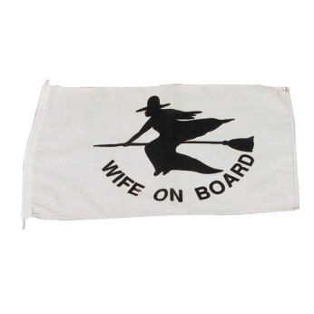 1852 Humør-flag Wife on board, 30x45cm