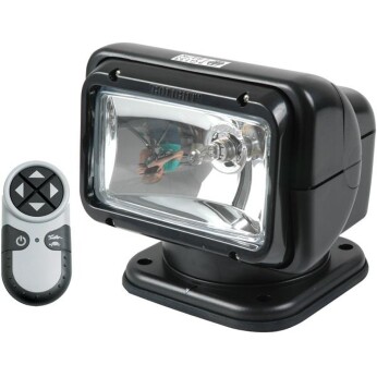 Golight søgelygte sort med trådløs fjernbetjening, 12V