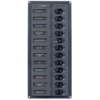 BEP El-panel 902NMV med 12 kontakter, 12V