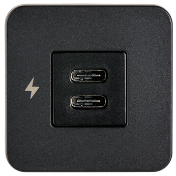 Scanstrut Tile indbygningstik USB-C & USB-C sort