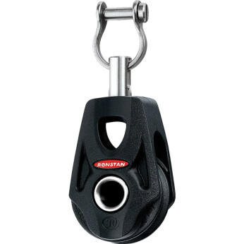 Ronstan Serie 30 Orbit enkeltblok med svivl og hundesvot sjækel