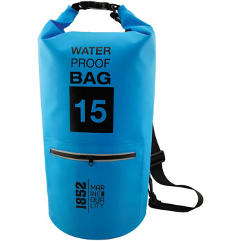 1852 Vandtæt Taske Blå 15L – Drybag med Rullelukning til Sejlads og Outdoor