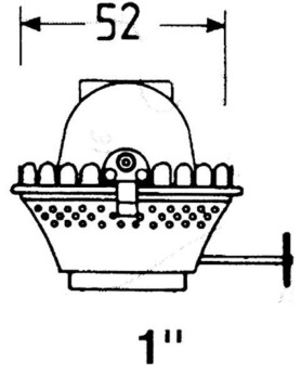 DHR Brænder 1''' messing