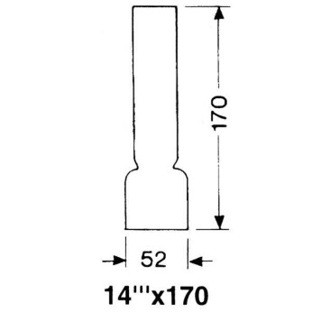 DHR Lampeglas 14''' x 170mm