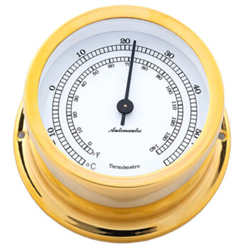 Autonautic Minor 72 termometer Ø72/50 mm forgyldt messing