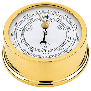 Autonautic Atlantic 95 barometer Ø95/70 mm forgyldt messing